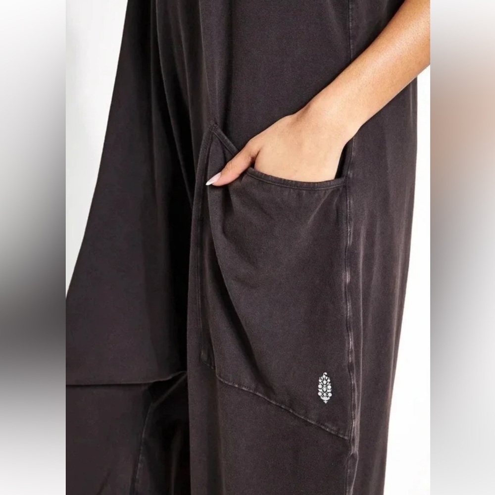 FREE PEOPLE ONESIE HOT SHOT in Washed Black NWOT sz M, L - Picture 8 of 11